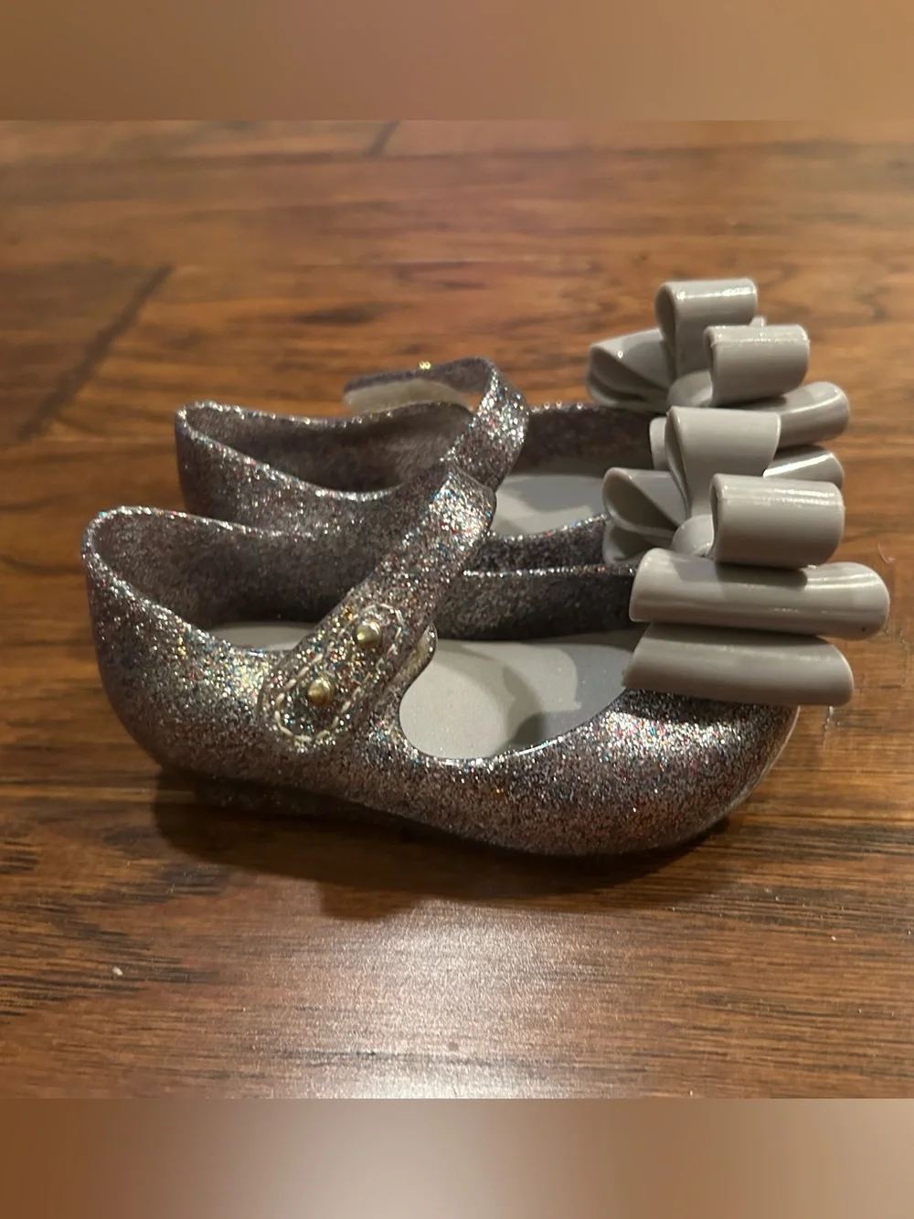 Mini Melissa Ultragirl Sweet III Mary Jane size 3 glitter jelly shoe